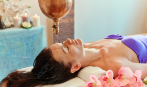 Woman taking Ayurvedic therapy